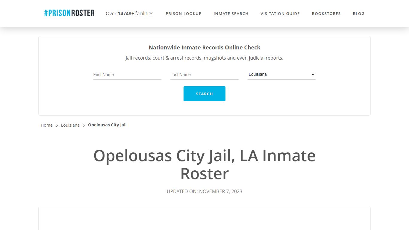 Opelousas City Jail, LA Inmate Roster - Prisonroster