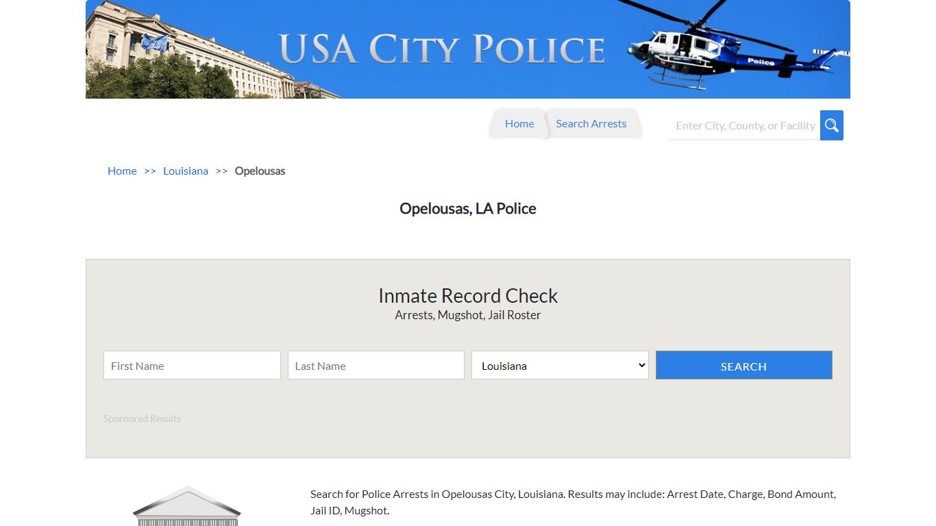 Opelousas, LA Police | Jail Records